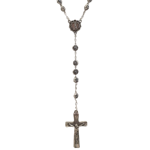 Terço Metal c/ Rosas