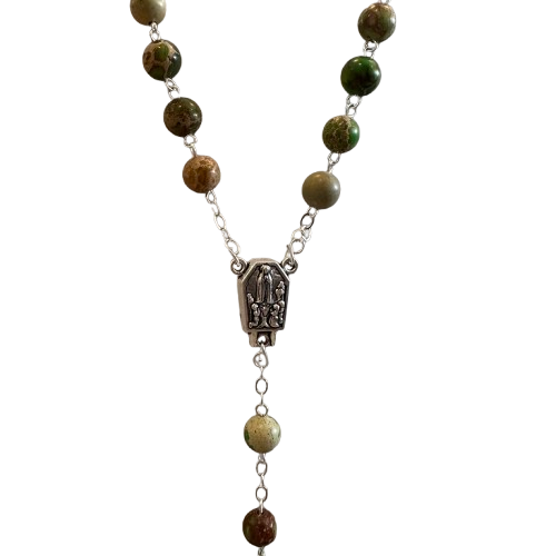 Terço Pedra Imperador Verde