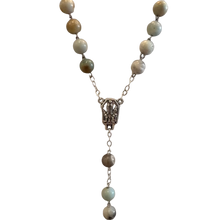 Carregar imagem no visualizador da galeria, Terço Pedra Amazonite Fosca
