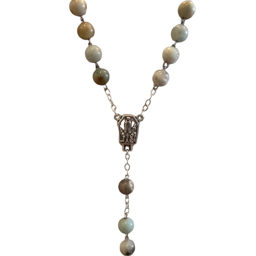 Terço Pedra Amazonite Fosca