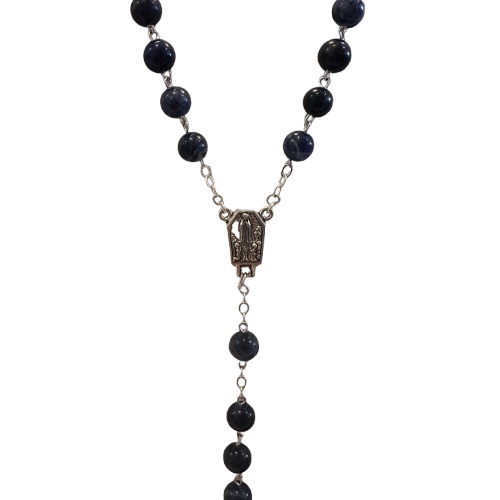 Terço Pedra Sodalite Azul