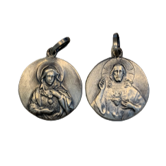 Medalha Sagrado Coração de Maria e Jesus