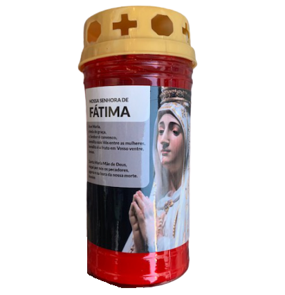 Lamparina Nª Srª de Fátima - Fatima Shop - Loja O Pastor