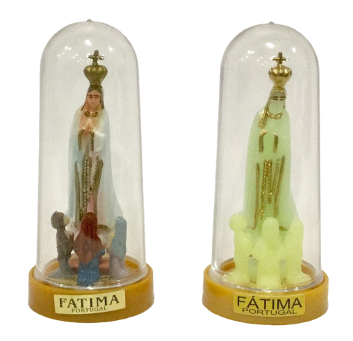 Aparição Fatima em redoma - Fatima Shop - Loja O Pastor